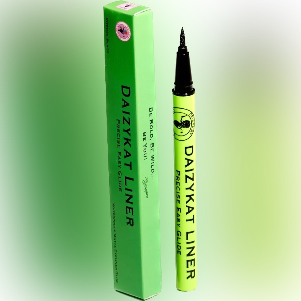 Waterproof Matte Black eyeliner Infused with Lash Glue
